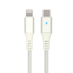 MFi Certified Smart USB C to Lightning Fast Charge PD Cable with LED Indicator