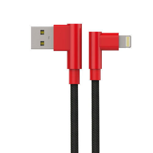 USB-A to Mfi Lightning in 90-Degree Angle for Gaming