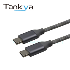 USB-C to USB-C 2.0 Charge and Data Nylon/Fabric Cable with AL Housing