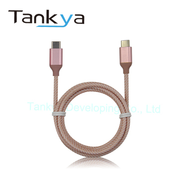 USB-C to USB-C 2.0 Charge and Data Nylon/Fabric Cable with AL Housing