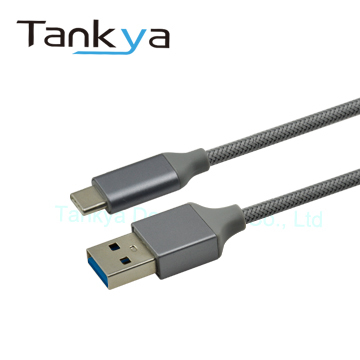 Nylon/Fabric Braided USB-A to USB-C 3.0 Charge and Data  Cable