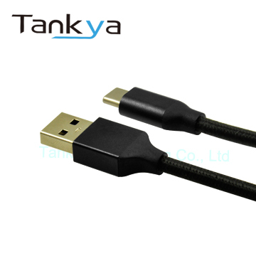 Nylon/Fabric Braided USB-A to USB-C 3.0 Charge and Data  Cable