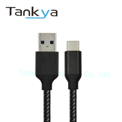 Nylon/Fabric Braided USB-A to USB-C 3.0 Charge and Data  Cable