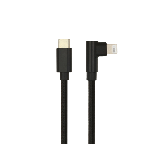 MFi USB-C to 90 Degree Lightning Cable with Aluminum Housing