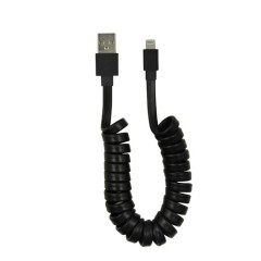 USB A to Micro & Lightning 2 in 1 Multi-functional coiled cable