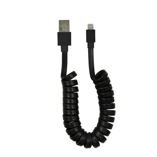 USB A to Micro & Lightning 2 in 1 Multi-functional coiled cable