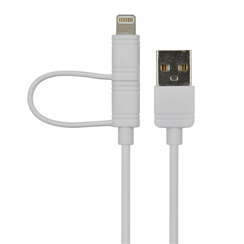 USB A to Micro & Lightning 2 in 1 multi-functional cable