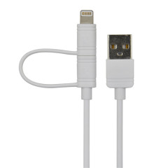 USB A to Micro & Lightning 2 in 1 multi-functional cable