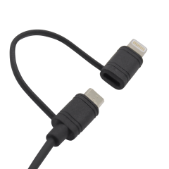 USB A to Micro & Lightning 2 in 1 multi-functional cable