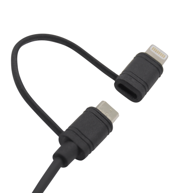 USB A to Micro & Lightning 2 in 1 multi-functional cable