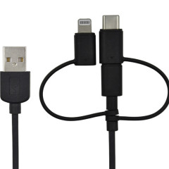 3 in 1 Multi-functional USB A to Mirco /Lightning /USB-C Charging Cable