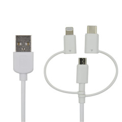 3 in 1 Multi-functional USB A to Mirco /Lightning /USB-C Charging Cable