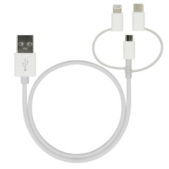 3 in 1 Multi-functional USB A to Mirco /Lightning /USB-C Charging Cable