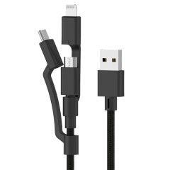 3 in 1 Multi-functional USB A to Mirco /Lightning /USB-C Charging Cable