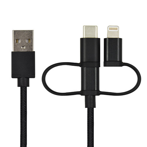 3 in 1 Multi-functional USB A to Mirco /Lightning /USB-C Charging Cable