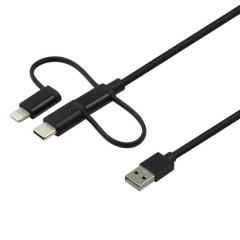 3 in 1 Multi-functional USB A to Mirco /Lightning /USB-C Charging Cable