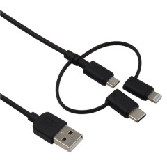 3 in 1 Multi-functional USB A to Mirco /Lightning /USB-C Charging Cable