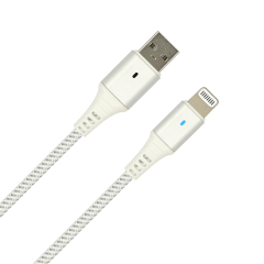 USB-A to Mfi Lightning Data Cable with LED indicator