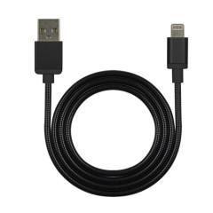 USB-A to Mfi Lightning Stylish cable with metal jacket and Aluminum housing