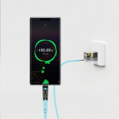 Smart Transparent cable with Exclusive PUSLING LED indicator