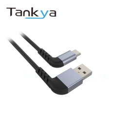 90-Degree USB-A to USB-C 2.0 Charging & Data Cable