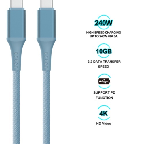 USB IF Certified USB 4 Gen 2 Cable ( Max up to 240W/20Gbps )