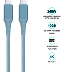 USB IF Certified USB 4 Gen 2 Cable ( Max up to 240W/20Gbps )