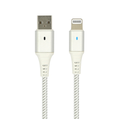 USB-A to Mfi Lightning Data Cable with LED indicator