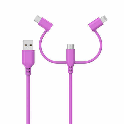 Super Strong & Surprisingly Soft Silicone 3 in 1 cable