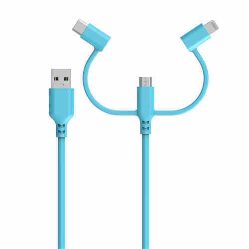 Super Strong & Surprisingly Soft Silicone 3 in 1 cable