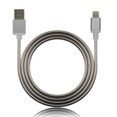 USB-A to Mfi Lightning Stylish cable with metal jacket and Aluminum housing