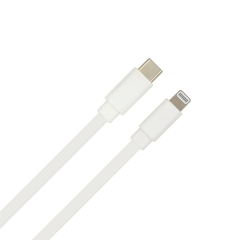 MFi USB C to Lightning Tangle Free Flat Cable