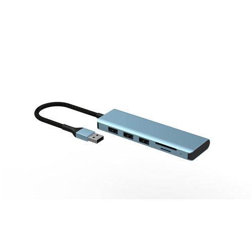 5 in 1 Hub: USB3.0 into 3 USB 3.0 ports + SD&TF card reader