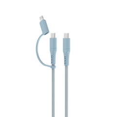 MFi USB C to USB C with Lightning Adapter Charge & Sync Cable (TPE head)