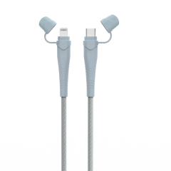 MFi USB C to Lightning Charge & Sync Cable with Anti-Dust Cap