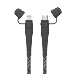 MFi USB C to Lightning Charge & Sync Cable with Anti-Dust Cap