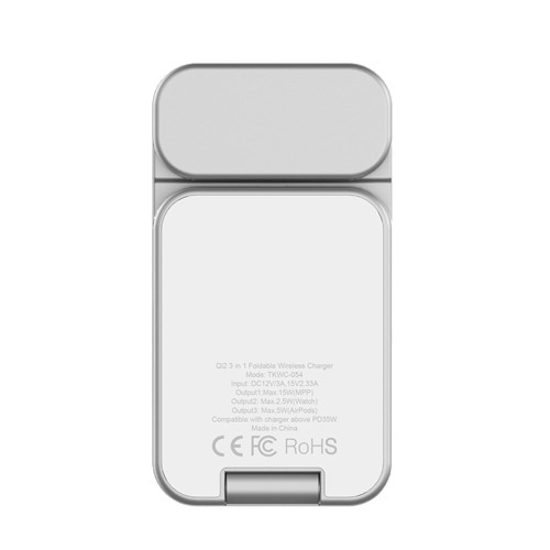 qi2 certified-3 in1 Compact & Portable wireless charging stand