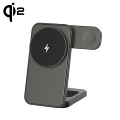 qi2 certified-3 in1 Compact & Portable wireless charging stand