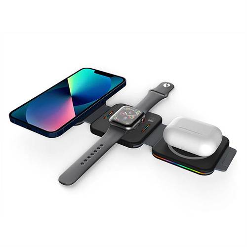 Ultra-thin and exquisite Foldable 3 in 1 wireless charger station
