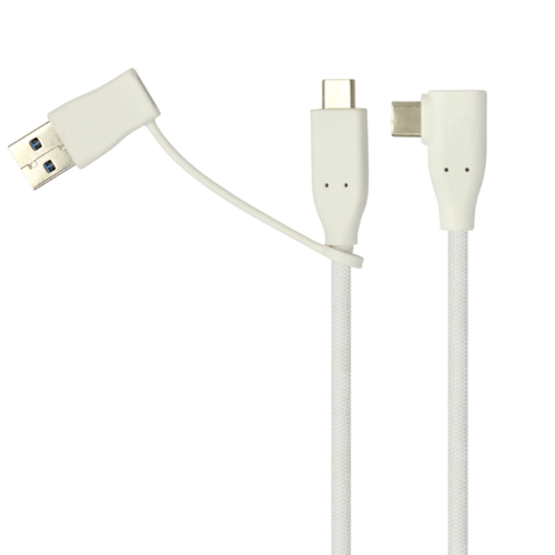 USB-C to USB-C 3.1 Gen 2 charge & sync cable with USB A adapter