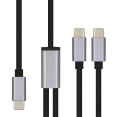 USB TYPE C to 2 USB TYPE C Charge Cable