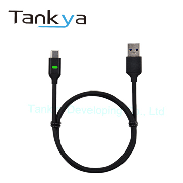 Stronger Braided Smart USB-A to USB-C 3.1 Gen 1 cable wtth Pulsing LED indicator