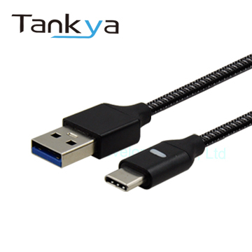 Stronger Braided Smart USB-A to USB-C 3.1 Gen 1 cable wtth Pulsing LED indicator