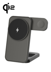qi2 certified-3 in1 Compact & Portable wireless charging stand
