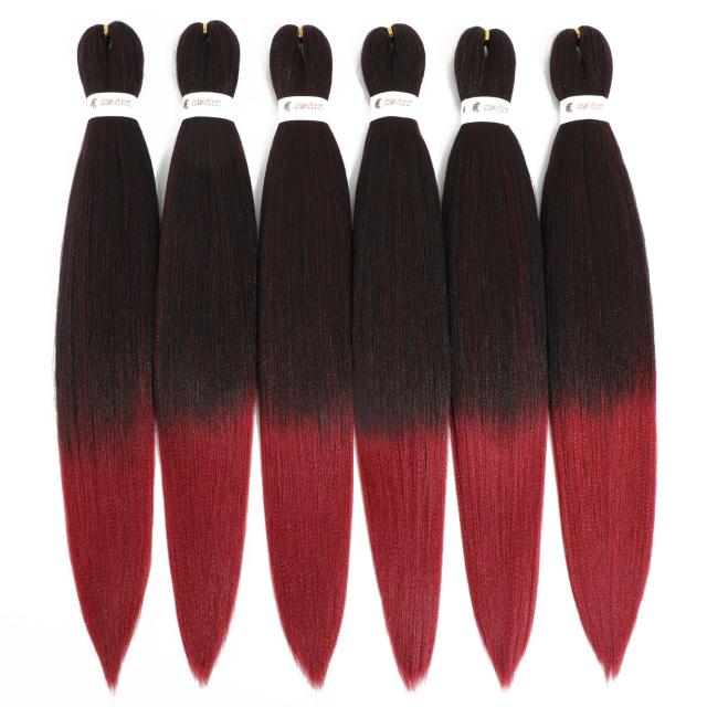 Pre-stretched braiding hair