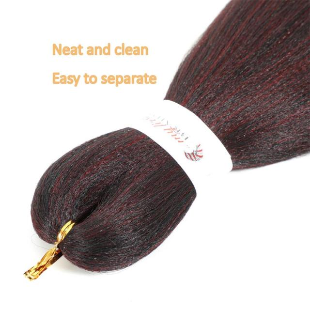 Pre-stretched braiding hair