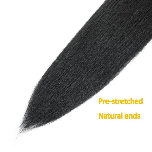 Pre-stretched braiding hair