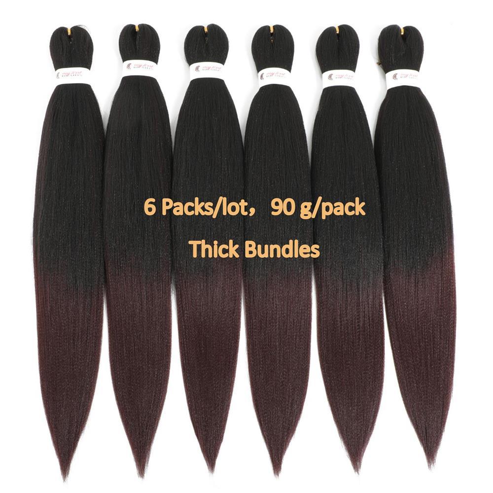 Pre-stretched braiding hair