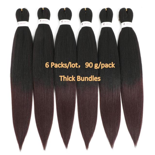 Pre-stretched braiding hair