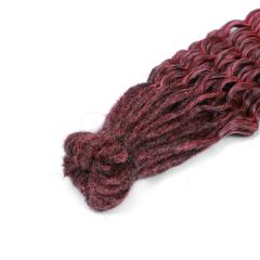 Dreadlocks with double curly tail